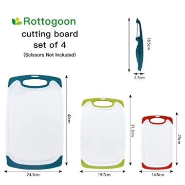 Non-Slip Plastic Chopping Board Set of 4