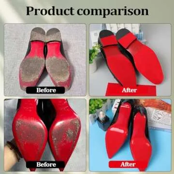 GQTJP 39 in Red Bottom Shoe Protector for Women, Self-Adhesive Christian Louboutin Sole Protector, Red Bottom Heels Guard, Non-Slip Shoe Sole Protector Replacement for Louboutin Shoes(5 in * 39 in)