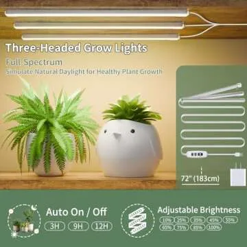 BACEKOLL Plant Stand Indoor with Grow Lights, 9 Tiered Metal Plant Shelf, 63" Tall Plant Stand for Indoor Plants Multiple, Large Plant Rack Display Shelves, Corner Plant Holder for Home, Patio (White)