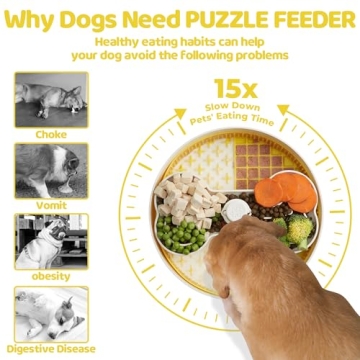 Puzzle Feeder Dog Bowl for Large Breeds