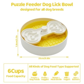 Puzzle Feeder Dog Bowl for Large Breeds