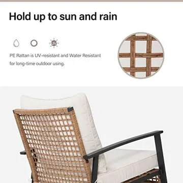 LAUSAINT HOME Rocking Bistro Set for Outdoor Enjoyment