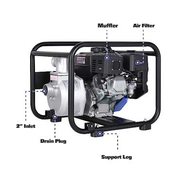 BILT HARD Semi Trash Pump 158 GPM with 50ft Hose Kit