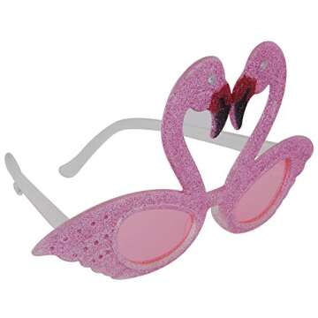Beistle Glittery Flamingo Sunglasses for Every Occasion
