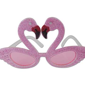 Beistle Glittery Flamingo Sunglasses for Every Occasion