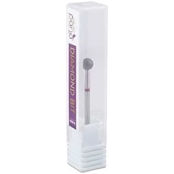 PANA 3/32" Diamond Carbide Ball Bit- Style 06, Fine Grit - Professional Cuticle Nail Drill Bits for Acrylic Gel Nails Dry Manicure Pedicure Shape Remove Tools