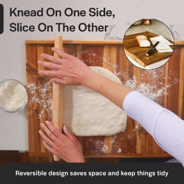 Thirteen Chefs Charcuterie Board - 24 Inch Cutting Board for Kitchen