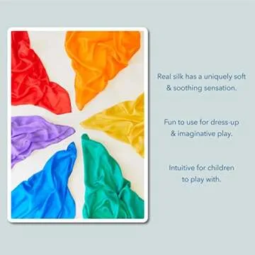 Sarah's Silks Mini Playsilks | Solid Colors | Creative Waldorf Toys for Education and Open-Ended Play (Turquoise)