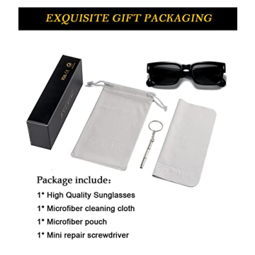 Trendy Square Frame Sunglasses UV400 Protection Unisex