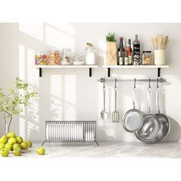 Durable SUPERJARE Floating Shelves for Stylish Storage