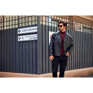 Men Slim Fit Lightweight Long Sleeve Pullover Top Turtleneck T-Shirt(Wine Red,2XL)