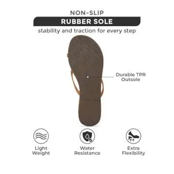 Stylish Vegan Leather Flip Flops for Women - Comfort & Durability