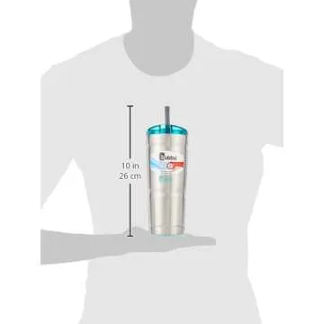 Bubba Brands Envy S Tumbler SS, 24oz (Pack of 1), Stainless Steel w/Island Teal Lid