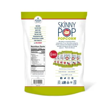 SkinnyPop Popcorn - Gluten Free Healthy Snack Packs 6 Count