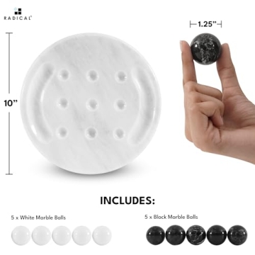 Radicaln Marble Tic Tac Toe Game for Elegant Home Decor