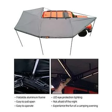 Bamacar Naturnest 270 Degree Vehicle Awning for Outdoor Adventures