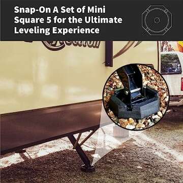 SnapPad Mini Square 5 RV Leveling Block - Durable & Reliable