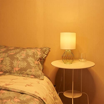COTULIN Small Gold Table Lamp for Bedroom and Nursery
