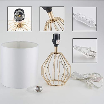 COTULIN Small Gold Table Lamp for Bedroom and Nursery