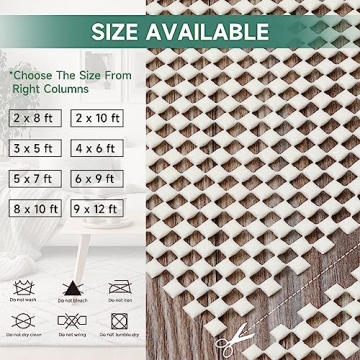 BALEINE Non-Slip Rug Pad for Safe & Secure Hardwood Floors