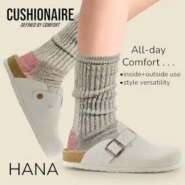 CUSHIONAIRE Hana Women’s Clogs | Slip-On Vegan Comfort | Ivory