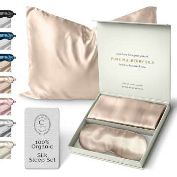 Silk Pillowcase Set for Hair & Skin - Queen Size