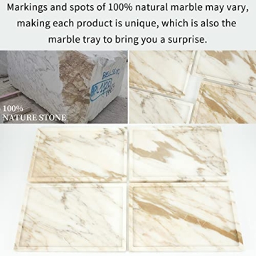 Luxury Natural Marble Serving Tray for Home Decor
