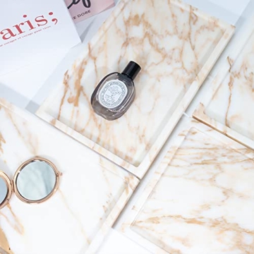 Luxury Natural Marble Serving Tray for Home Decor