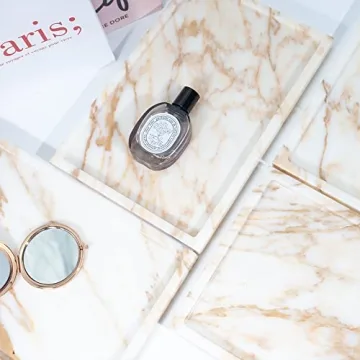 Luxury Natural Marble Serving Tray for Home Decor