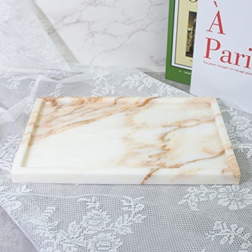Luxury Natural Marble Serving Tray for Home Decor
