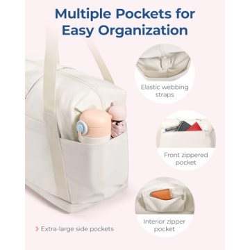 BAGSMART 23L Foldable Weekender Bag for Women