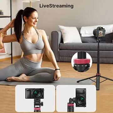 Ultimate 57.48" Extendable Selfie Stick Tripod for Smartphones & Action Cams