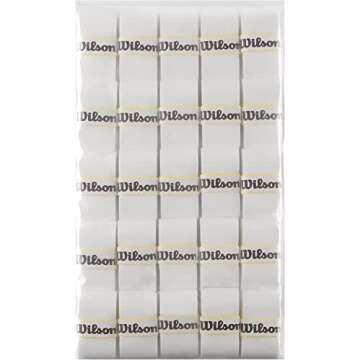 WILSON Pro Overgrip Comfort - 25 Pack - White - Affordable Quality Grip