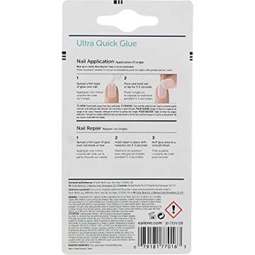 Nailene Ultra Quick Nail Glue 0.10 oz (Pack of 2)