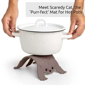 OTOTO Trivet for Kitchen Counter - Hot Pot Holder Trivet for Table - BPA Free Hot Pads for Kitchen Counter - Heat Resistant (Gray)