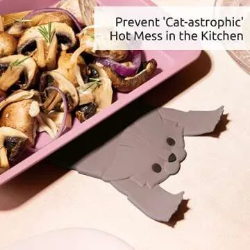 OTOTO Trivet for Kitchen Counter - Hot Pot Holder Trivet for Table - BPA Free Hot Pads for Kitchen Counter - Heat Resistant (Gray)