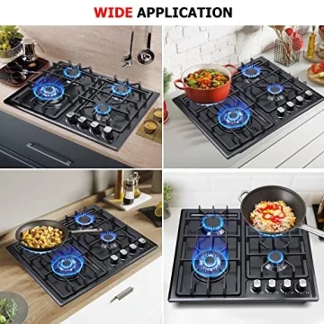 FORIMO 22" Gas Cooktop - 4 Burners with Safety Features