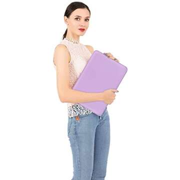 MOSISO Laptop Case 16 inch, 15-15.6 inch Laptop Sleeve Bag Compatible with MacBook Pro 16 inch, HP, Acer, Dell, Lenovo, ASUS Notebook, Neoprene Computer Sleeve Bag with Small Case, Purple