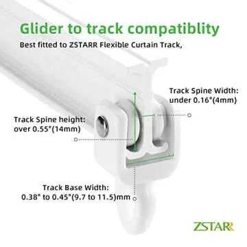 ZSTARR Flexible Curtain Track System for Easy Installation