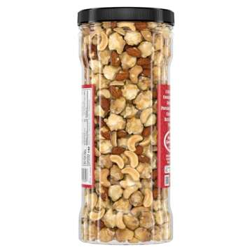 Utz Gourmet Popcorn Clusters, Caramel Nut Clusters – 19 oz. Barrel – Crunchy Popcorn Snack Mix w...