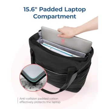 Stylish BAGSMART Tote Bag for Women with Yoga Mat Straps