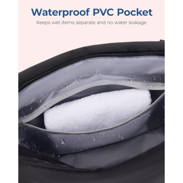 Stylish BAGSMART Tote Bag for Women with Yoga Mat Straps