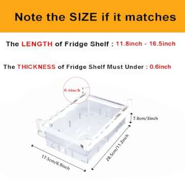 Farochy Refrigerator Organizer Bins - Pull-out Fridge Drawer Set with 2 Mats