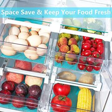 Fridge Drawer Organizer Bins - Farochy 2PCS with Handle