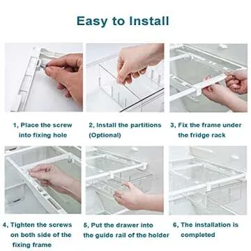 Fridge Drawer Organizer Bins - Farochy 2PCS with Handle