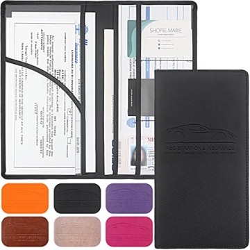 LumiMokki Leather Car Document Holder - Black