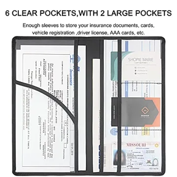 LumiMokki Leather Car Document Holder - Black