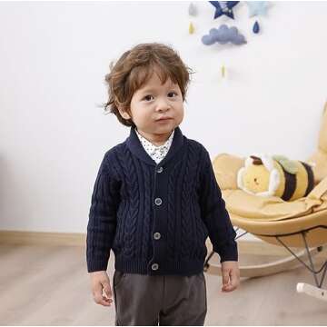 Shop Feidoog Baby Boys Cardigan Stylish and Cozy