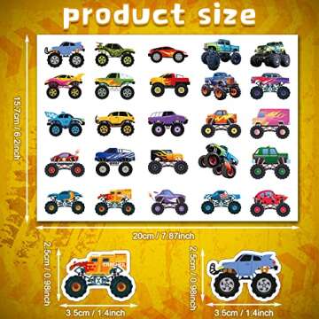 500 Pcs Truck Car Transportation Stickers for Kids - Fun, Quality Stickers for Crafts and Education