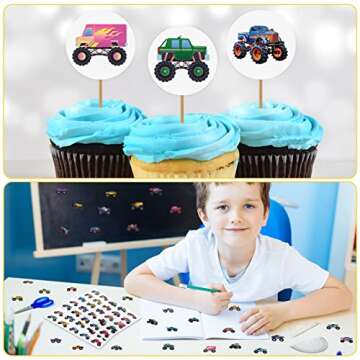 500 Vibrant Truck and Car Stickers for Kids Crafts